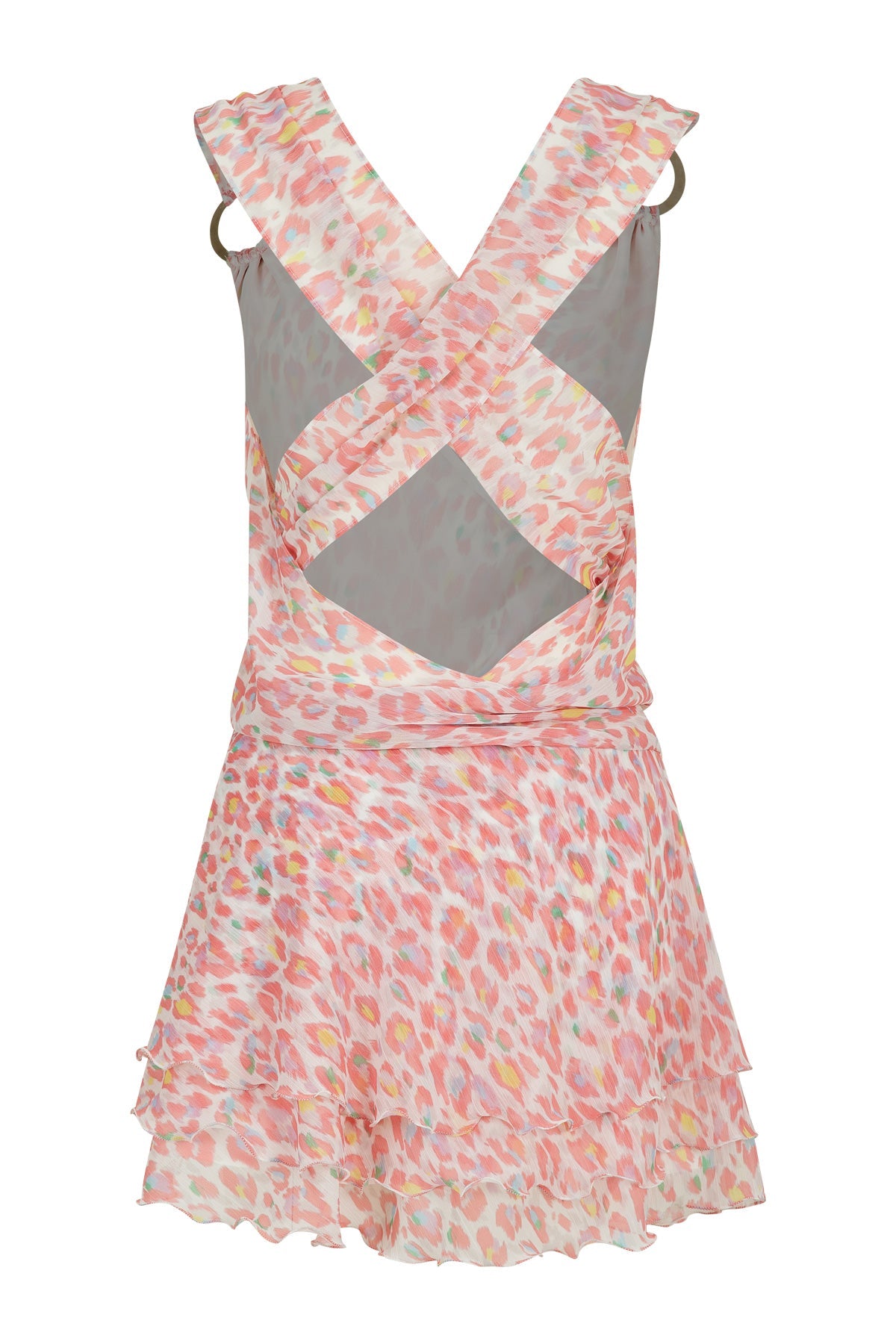 Ankita Dress Pink Leopard Print